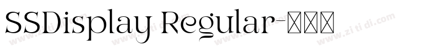 SSDisplay Regular字体转换
